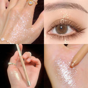 WOOLOVE 1PC Glitter Eyeshadow Pen Pearlescent Matte Diamond Eyeliner Pen Waterproof Highlight Brighten Silkworm Makeup Pencil Shiny Eyelids
