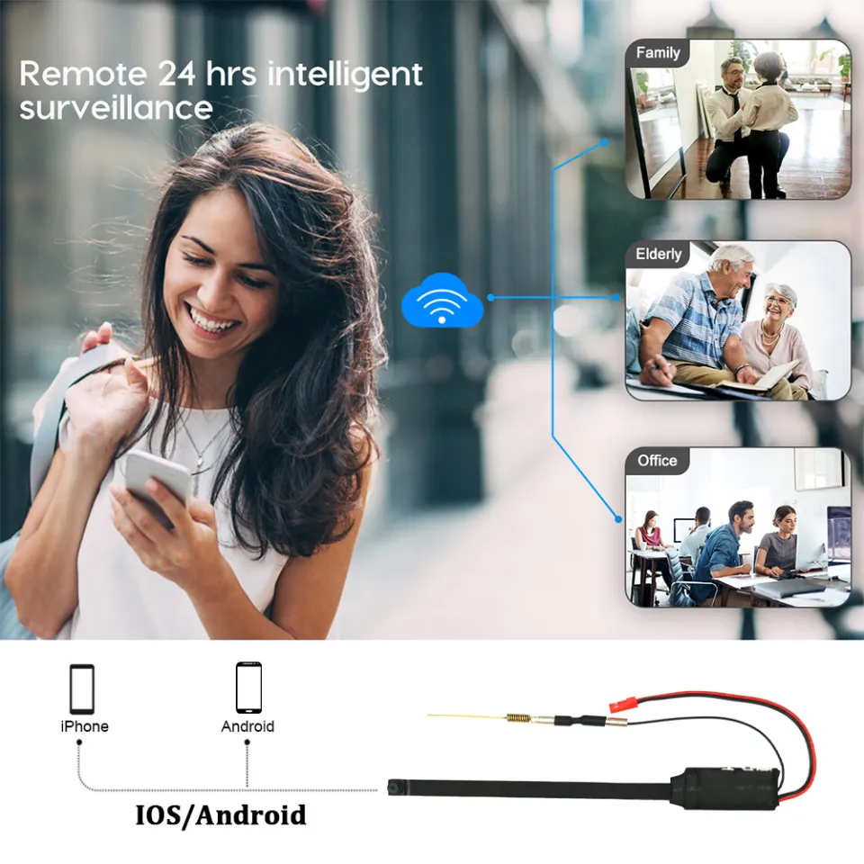 Camera module equipped with high-definition mini lens motion detection and  intelligent reminder function, high-definition 1080P DIY portable