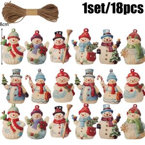 12Pcs/Set Christmas Gingerbread Man Ornaments Set PVC Gingerbread Man for Christmas Tree Hanging Pendant Home Xmas Party New Year Decorations