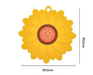 Sunflower Silicone Coasters Set - Heat Resistant Non-Slip Kitchen Mats