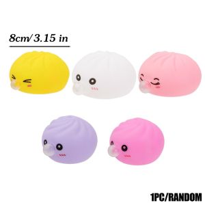 Stress-Relieving Steamed Buns Bubble Blower Squishy Toy Non-Sticky Soft Stretchy Fidget Springy Fun Stress-Relief Funny Fidget Toy