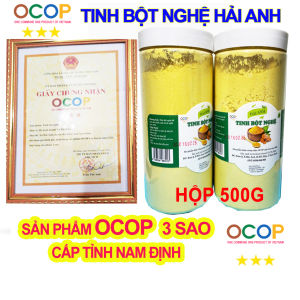 Tinh bột nghệ OCOP Hải Anh (hộp 500g) tinh bột nghệ vàng đạt chuẩn OCOP tỉnh Nam Định chất lượng nguyên chất uy tín