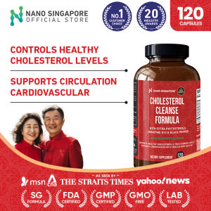 Cholesterol Cleanse Formula w/ Extra Phytosterols COQ10 & Black Pepper - Promotes Healthy Blood Circulation Reduces Lipid & Cholesterol Absorption