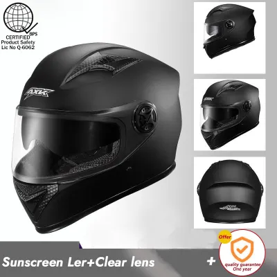 AXK Helmet motorcycle full face With ICC sticker road helmet HD anti-fog helmet
