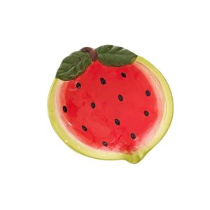 JEHUA Cute Ceramic Soap Box Watermelon Strawberry Soap Storage Box  Ornament Luxury Style Soap Tray Decorative Household