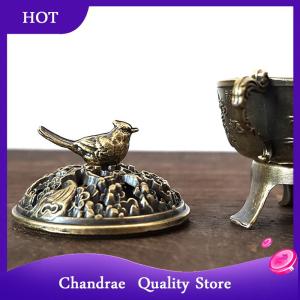 [Chandrae] ที่จุดธูปรูปนกกางเขนนำโชคชามธูปดอกบัวพร้อมด้ามจับอุปกรณ์ฝึกสมาธิโยคะตกแต่งบ้านสไตล์โบราณ