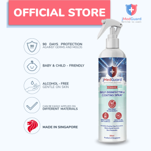 jMedGuard® Standard™ Self-Disinfecting Antimicrobial Surface Coating Solution 300ml: 90 Days of Self-Disinfection Safe for Babies & Pregnant Women.