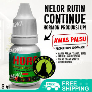 SEMPATI Hore hormon vitamin burung mengatasi macet produksi macet kicau menstabilkan menuntaskan mabung untuk burung lovebird kenari kacer murai pleci kolibri  cucak pentet anis jalak perkutut dll HRMNHR