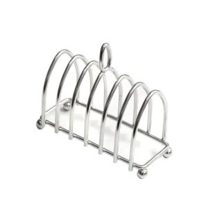 ZZSA 1pc Stainless Steel Desktop Display Rack Sliced Bread and Toast Rack Coaster Dining Table Plate Storage Rack 7M5T2