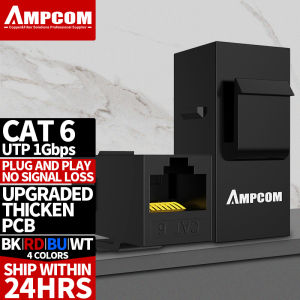 AMPCOM Khớp Nối Keystone Jack CAT6 /CAT6A RJ45 Khớp Nối Nội Tuyến Giắc Cắm Keystone Bộ Ghép Nối Keystone Mô-đun Chuyển Đổi Thẳng CAT6 Cho Tấm Tường