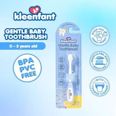 Babypal Kleenfant Baby Toothbrush Ultra-Soft Bristles Gentle on Gums and Tongue Cleaner BPA-Free