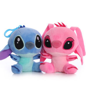 1pcs 12cm Cartoon Stitch Soft Stuffed Small Pendant Plush Toy Stitch Cellphone/Bag/Keychain/Grabbing Doll Toys Kids Gifts