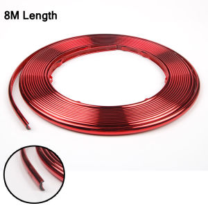 1 Cuộn 8 Mét Hình Dán Vành Bánh Xe ô Tô Chrome Trang Trí Bánh Xe Lốp Mạ Dải Phụ Kiện Bảo Vệ