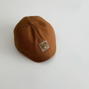 Cute Bear Beret Hat for Baby Boys Girls Cartoon Bear Infant Kids Beanie Cap Spring Autumn Toddler Children Hat