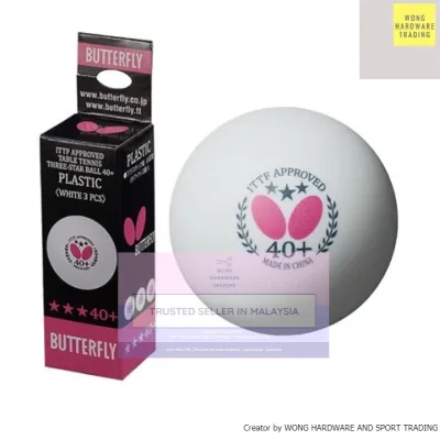 【Ready Stock】All New 3 PCS 3-Star Butterfly Table Tennis Balls Ping Pong Ball 3 Bintang Bola Ping Pong