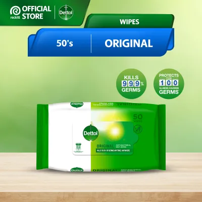 Bundle of 6/3/1 Dettol Antibacterial Wipes Original Wet Tissue 50s/ 50s x3 / 50s x6