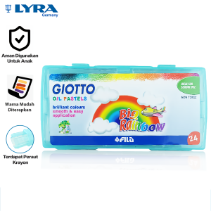 GIOTTO Pensil Warna / Krayon 24 Warna Oil Pastel Crayon Alat Mewarnai LYR-295200 Non Toxic
