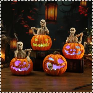 แจ็คโอแลนเทิร์น ตกแต่ง เครื่องประดับ เครื่องประดับเรซิน ฟักทอง สินค้าภายในบ้าน วันฮาโลวีน