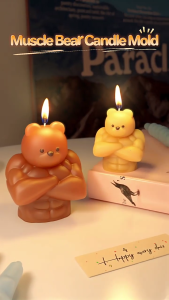 Nonstick Silicone Bear Mold for Crafting 3D Aromatherapies Home Decoration Mould Unique Gift Making Mold