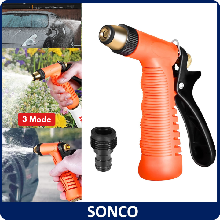 High Pressure Water Spray Gun Garden Hose Water Sprayer Gun Nozzle Hose Nozzle Adjustable Sprinkler Head Car Wash