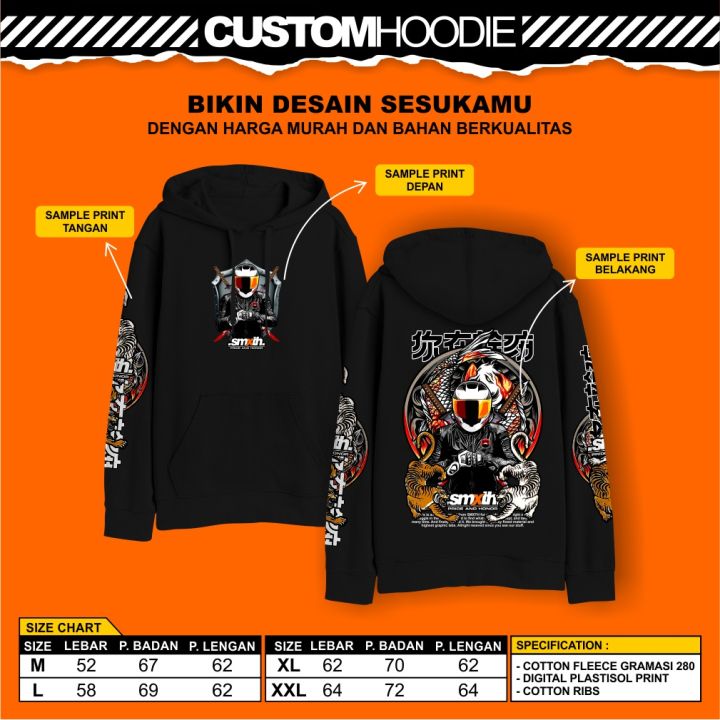bhe nda Hoodie Custom Sablon Satuan Design Sendiri Tanpa Minimal
