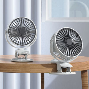 Quạt Mini kẹp bàn Tích Điện êm ái an toàn- D1394