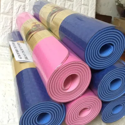 Thảm tập yoga 2 lớp - Thảm tập gym và yoga TPE 2 lớp đủ màu dày 6mm / 8mm