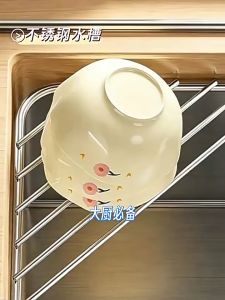 304 Stainless Steel Kitchen Sink Organizer Multifunctional Faucet Sponge Drain Basket for Dishcloth Scrubber Storage Rack