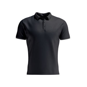 KREST Baju Kaos Kerah Polo Shirt Hitam Black Premium