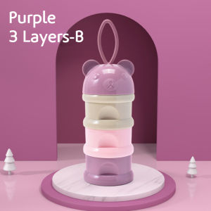 Baby Milk Powder Container 3/4-Layers Portable Airtight Milk Powder Food Snack Storage Box Dispenser Kotak Susu Tepung