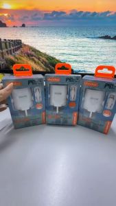 Abodos PD20W QC4.0 Fast Charger Kit 22.5W  Dual Port Travel Charger UK Plug  Type C Lightning Micro Cable Option