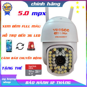 <Tặng thẻ xịn 64 > Camera PTZ 5.0 mpx 36 led siêu sáng xem đêm full màu hồng ngoại chiếu xa đàm thoại 2 chiều chống nước tốt