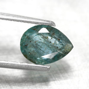 1.15 ct พลอยแท้ มรกต สีเขียว แซมเบีย ทรงหยดน้ำ