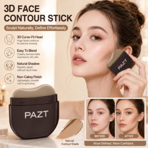 Easy Blend Contour Stick Sculpting Face Contour Stick Long Lasting Non Transfer Creamy Contour Highlighter Dual End Stick Face Makeup Tool Smooth Blending Beauty Stick