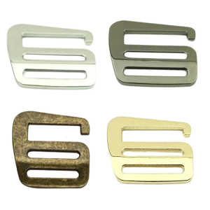 หัวเข็มขัดแบบเลื่อนปรับได้ตะขอเป็นคลื่นหัวเข็มขัดฮาร์ดแวร์ห่วงเกี่ยวนิรภัย