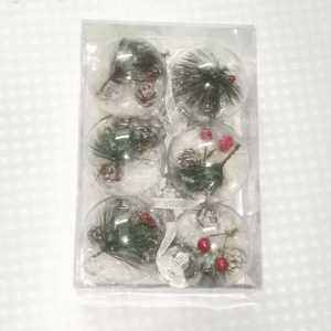 6pcs Bola Natal Mewah Untuk Dekorasi Pohon Natal