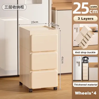 NEST Movable Slim Drawer Cabinet Kitchen Narrow Storage Organisers Rack Home Organizer