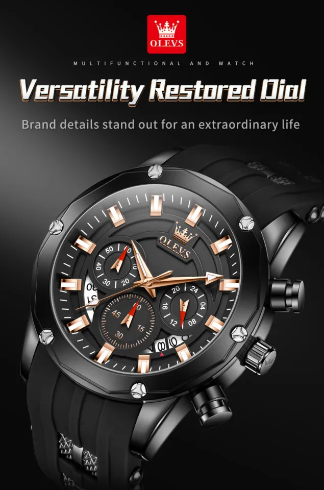 Olevs Branded Chronograph Watches Jual OLEVS Jam Tangan Cowok