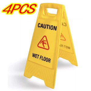 【3PCS】Caution Wet Floor Signage Foldable Roadside Safety Warningeye-Catching Warning Signsignage Warning Floor Signage A Type Of Eye-Catching Warning Sign Roadside Emergency Safety Warning Free Shipping COD