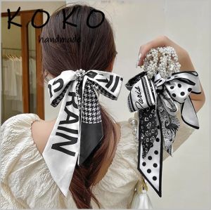 SG Korean Style INS Ribbon Scarf Hair Tie Scrunchies Multi Style Headbands Headwear Hair Accessories for Women Girls Ladies Female Fashion Styling