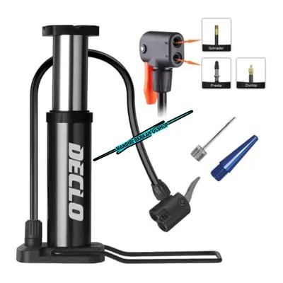 Pompa Sepeda Motor Mobil Alloy Pentil Schrader dan Presta Pompa Injak Strong Portable Pump