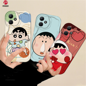 (Lokal Ready) PENGER Casing hp Infinix Hot 30i Note 12 G96 Hot 12 Play Hot 11 Play 9 Play 10 Play Smart 5 Smart 6  Smart 7 Hot 20S Kartun Azhu Lembut 3D Wavy Curved Edge Crayon Shin-Chan Case Cover