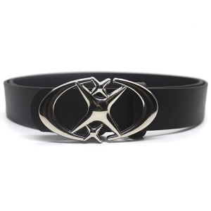 Stylish Decorative Belt Vintage Cross Metal Buckle Belt Punk Moon Star Gothic Waistband