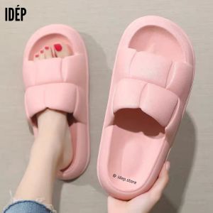 Dép Hình vuông - Dép bánh mì nữ quai ngang cao 3cm đúc siêu nhẹ iDEP - DL191