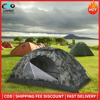 Ultralight Camping Tent Single Layer Portable Tent Anti-UV Coating UPF 30+ for Outdoor Beach Fishing