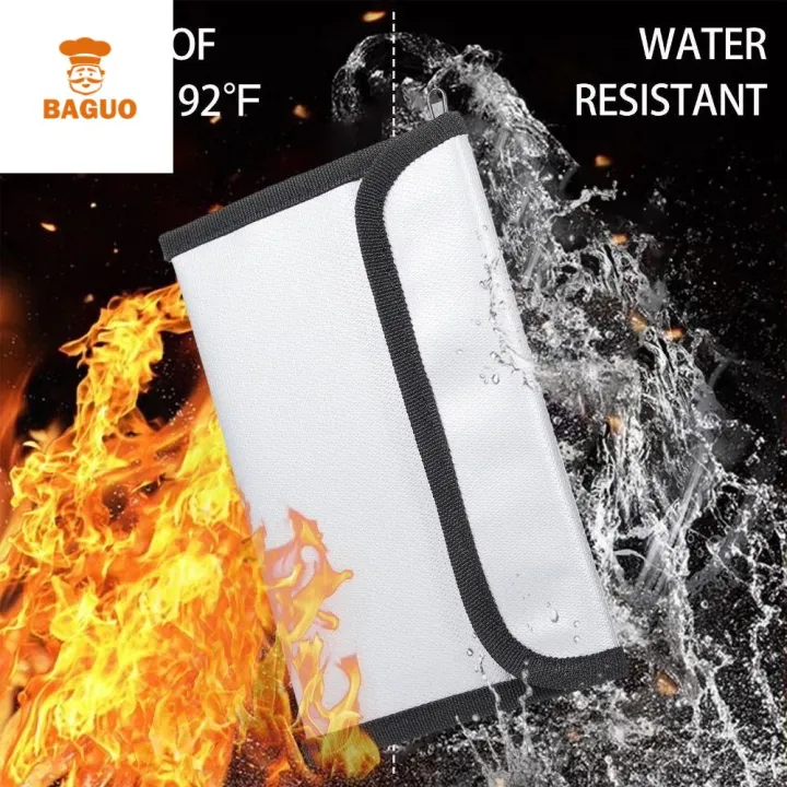 BAGUO(霸果) Chống nước Túi đựng tài liệu chống cháy Di động S/M/L Túi ...