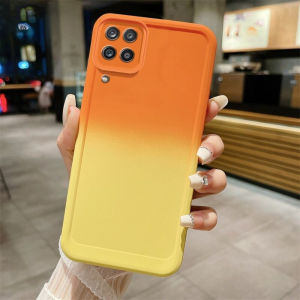 เคส Samsung Galaxy A12แบบนิ่ม4G 5G เคสฝาหลังป้องกันทุกส่วนของเครื่องซิลิโคนกันกระแทกสองสีไล่ระดับสีขั้นสูง