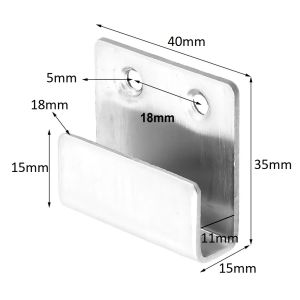 [HCM] 1 Móc treo chữ U bằng inox (40x35mm) không kèm ốc vít  giá đỡ góc