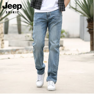 JEEP SPIRIT Mens Casual Jeans Straight Leg Jeans Loose Cotton Versatile Denim Casual Pants