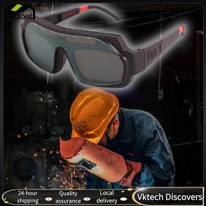 【Vodool】Automatic Dimming Welding Goggles Anti-glare Welding Protective Goggles Portable Argon Arc Welding Goggles for Welders
